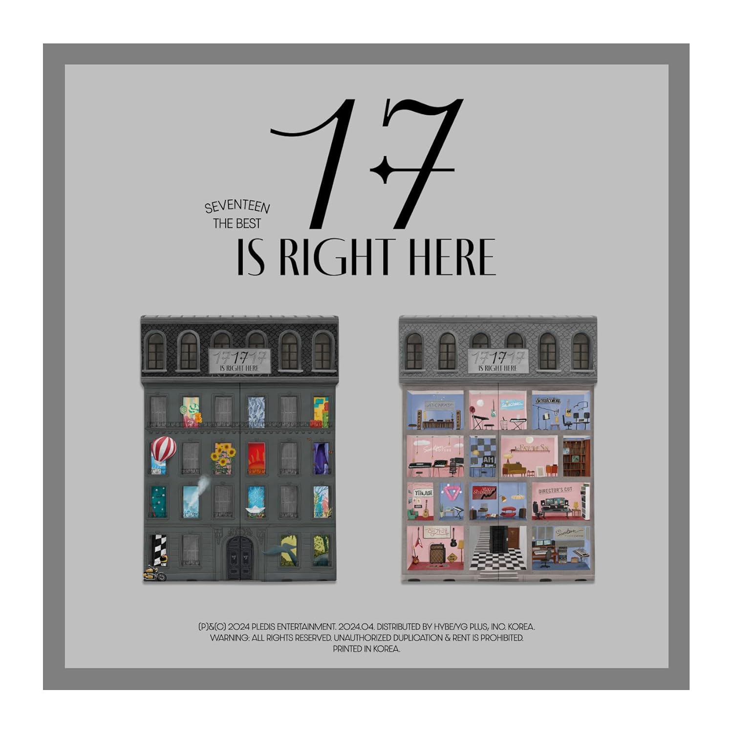 SEVENTEEN 17 IS RIGHT HERE Best Album Folded poster on pack+Outbox+Photobook+Archiving book+Lyric book+Team photobook+Photocard+Tracking Sealed SVT SET HERE+HEAR