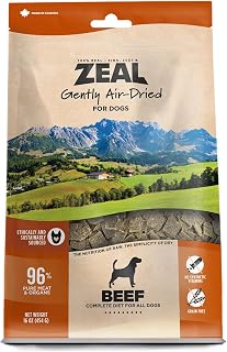 ZEAL Air-Dried Dog Food, All Natural Dry Dog Food, Nutritionally Balanced, High Protein Organic Dog Food for All Life Stages, Beef - 1.0 LB