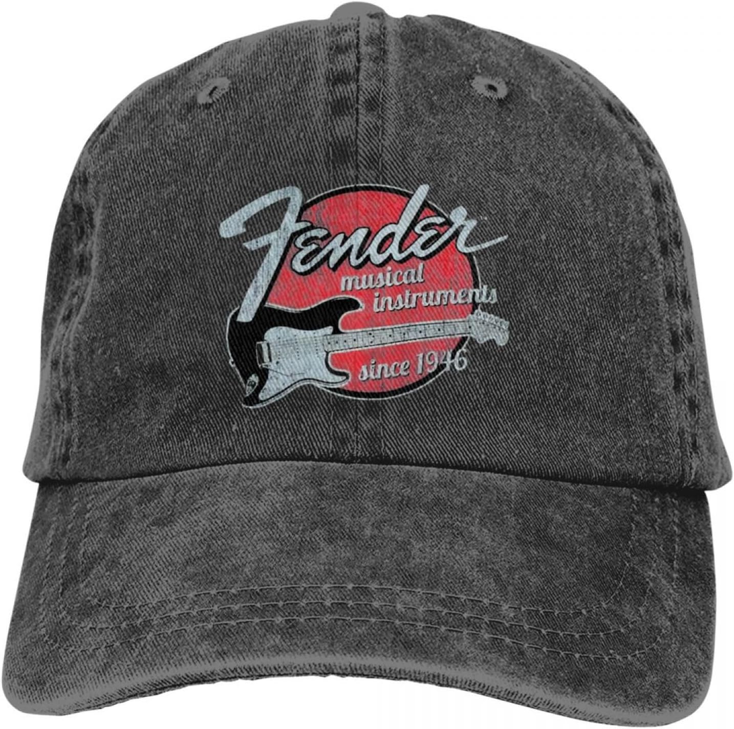 Baseball Cap Hip-hop Baseball Cap Guitar Fender Retro Logo Merch Unisex Style Fashion Distressed Cotton Sun Cap Birthday Gift Christmas Hat