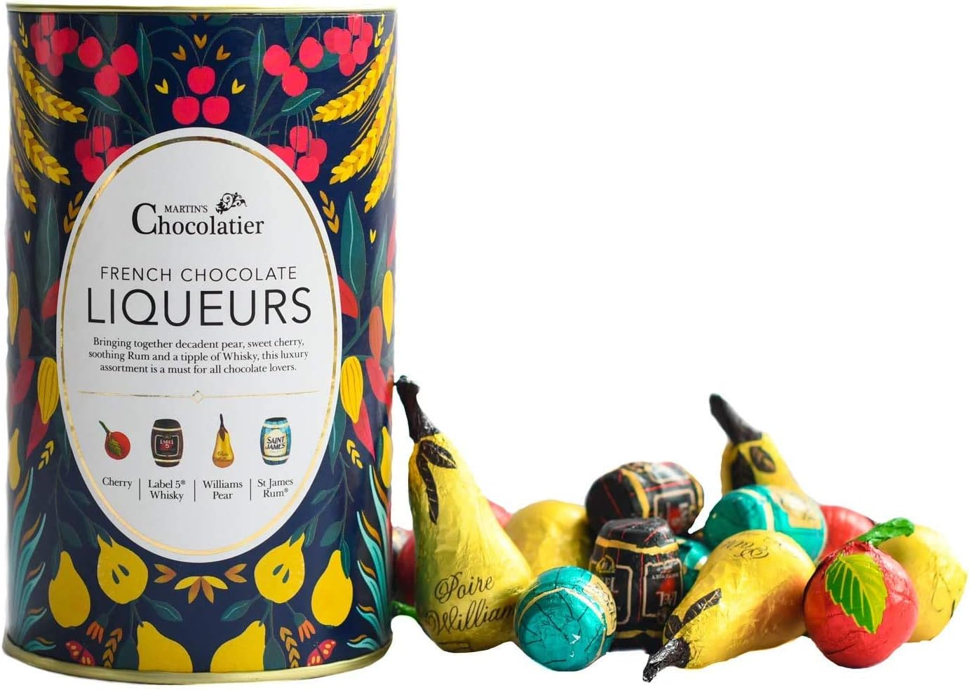 Martin’s Chocolatier French Chocolate Liqueurs | Vegan Dark Chocolate with Premium Alcoholic Liquid Centres (250g)