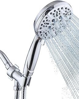 Shower Head with Handheld High Pressure-Full Body Coverage Powerful Rain Showerhead Extra 60" Long Hose and Adjustable Brass Joint Holder- The Perfect Detachable Heads for Bathroom Upgrade