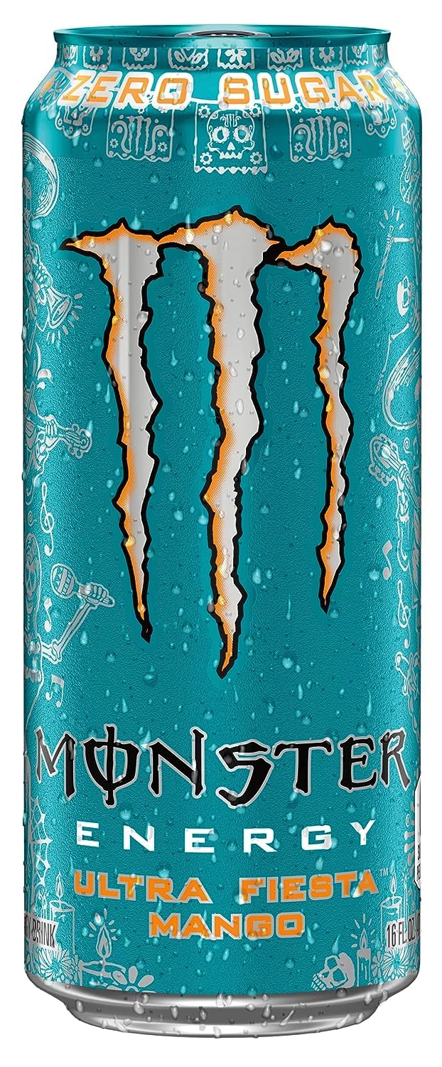 Monster Energy Drink, Ultra Fiesta, 16 Oz Can (Pack of 12)