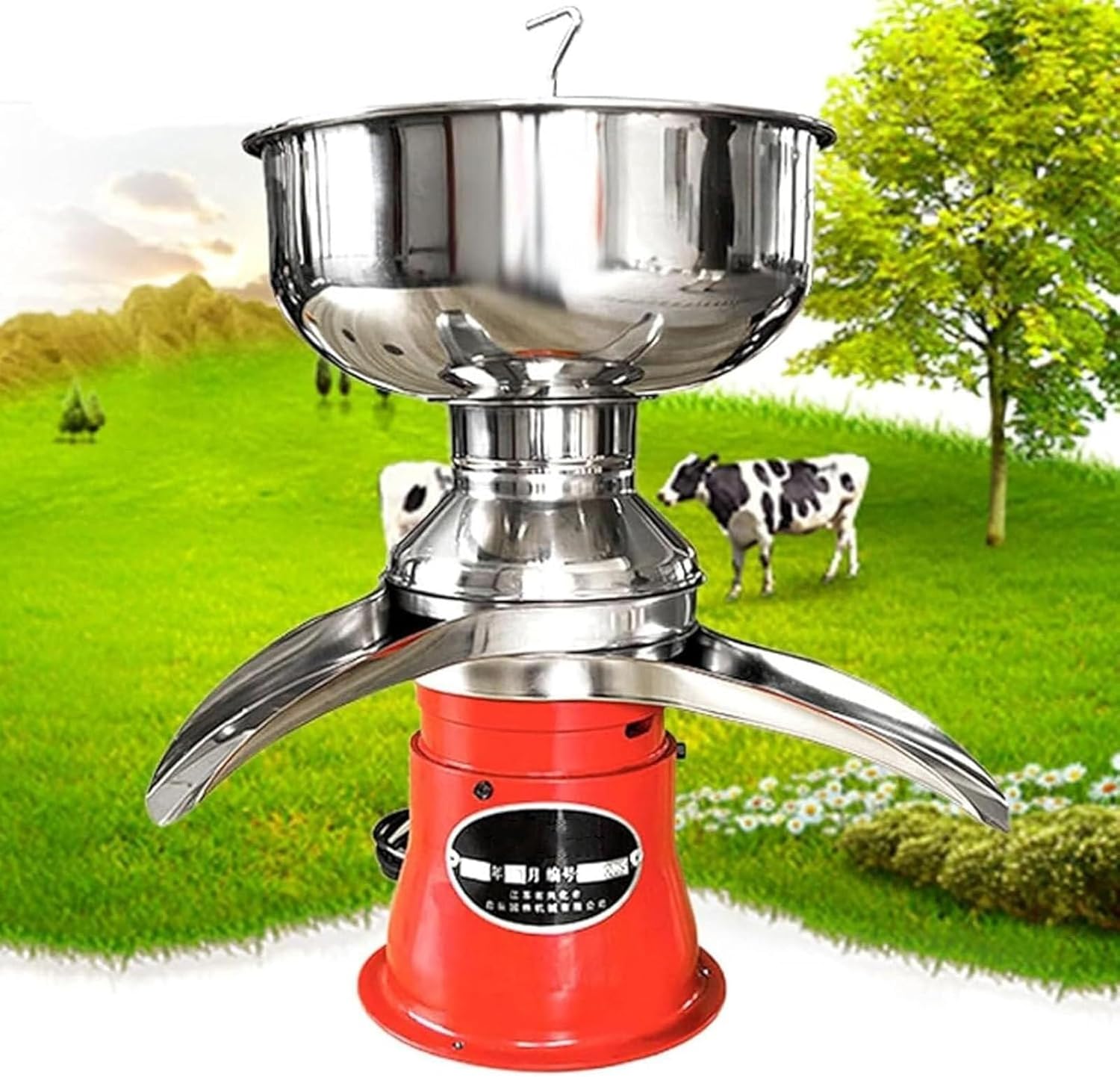 Electric Fresh Milk Cream Separator, Milk Cream Separator with 50L/H Yield, Multifunctional Stainless Steel Butter Centrifuge, for Turn Raw Whole Milk Into Skim Milk