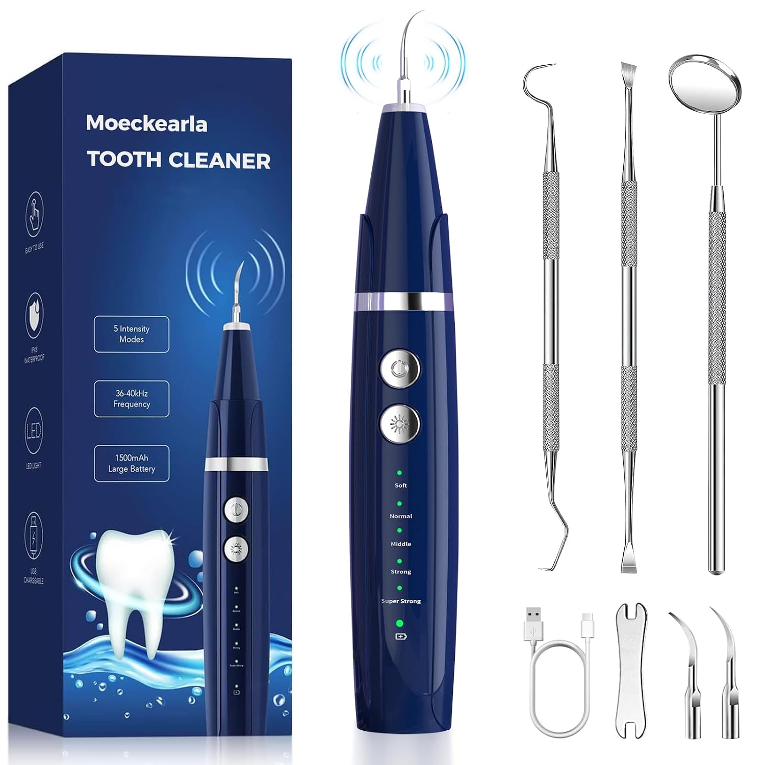 Plaque Remover for Teeth - Tartar Remover for Teeth, Dental Calculus Remover Teeth Cleaning Kit