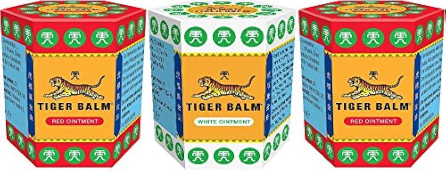 2 X Tiger Balm Red 21g + 1 X Tiger Balm White 21g (3 of Pack)