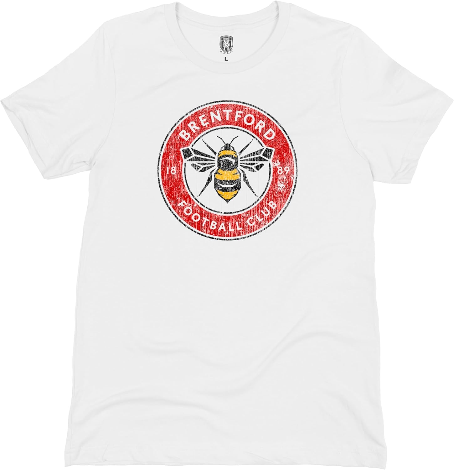 Brentford FC Color Badge Cotton T-Shirt - White