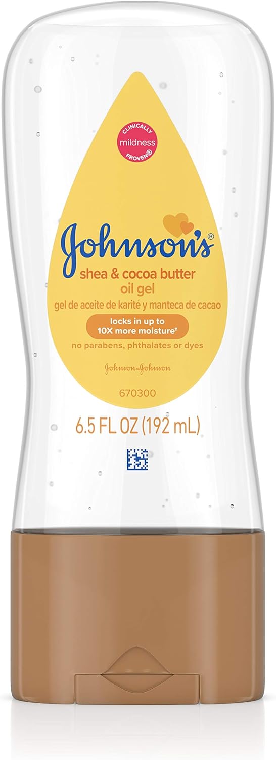 Johnson's Baby Oil Gel With Shea & Cocoa Butter For Baby Massage, 6.5 fl. oz.