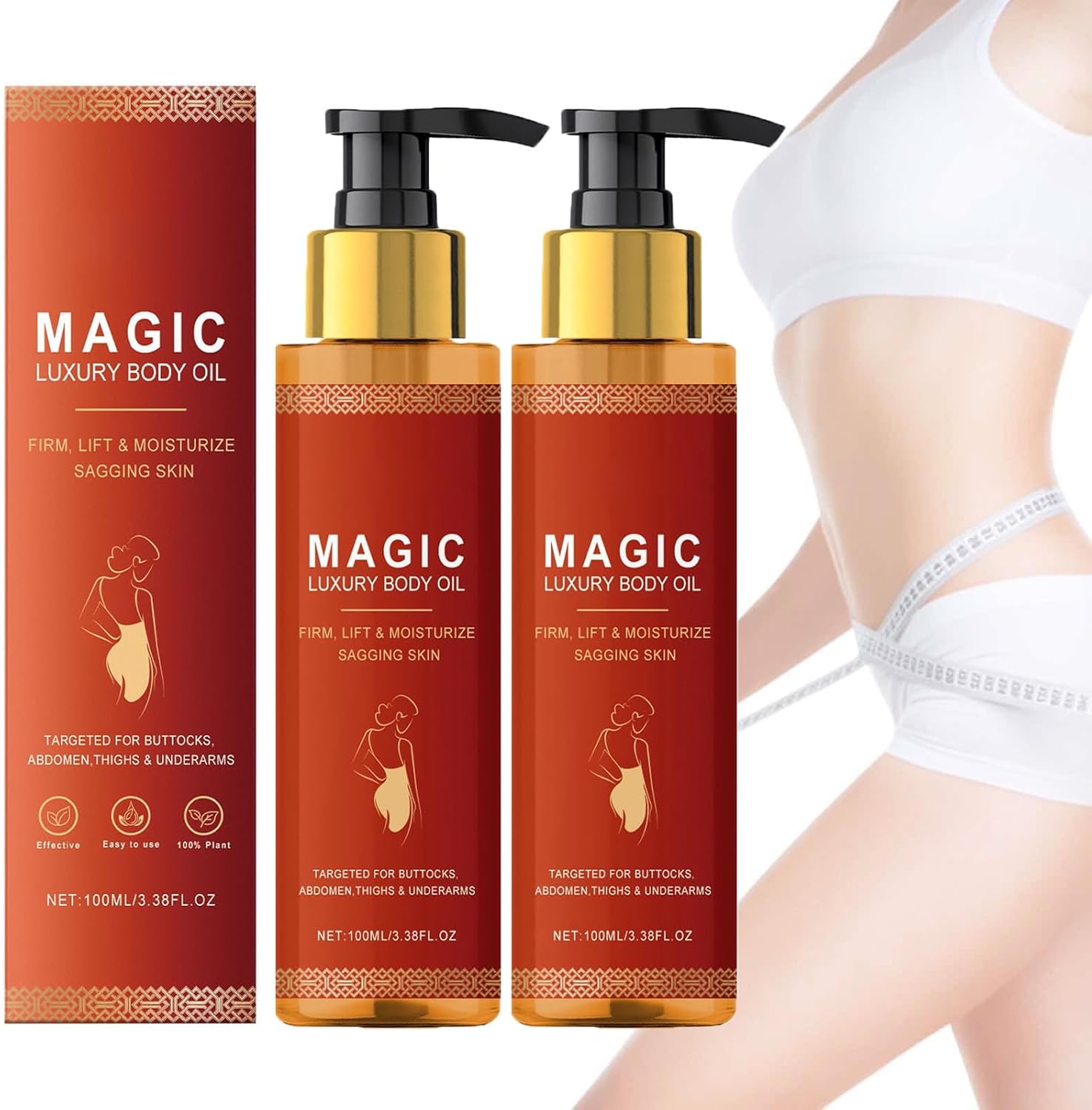 Magic Luxury Body Oil, Magic Body Firming Oil, Firming and Moisturizing Treatment for Smooth, Radiant Skin, Effectively Improves Fine Lines and Nourishes the Skin, for Women After Shower (2)
