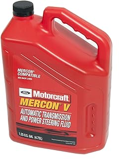 Ford Genuine XT-5-5QM MERCON-V Automatic Transmission and Power Steering Fluid - 5 Quart