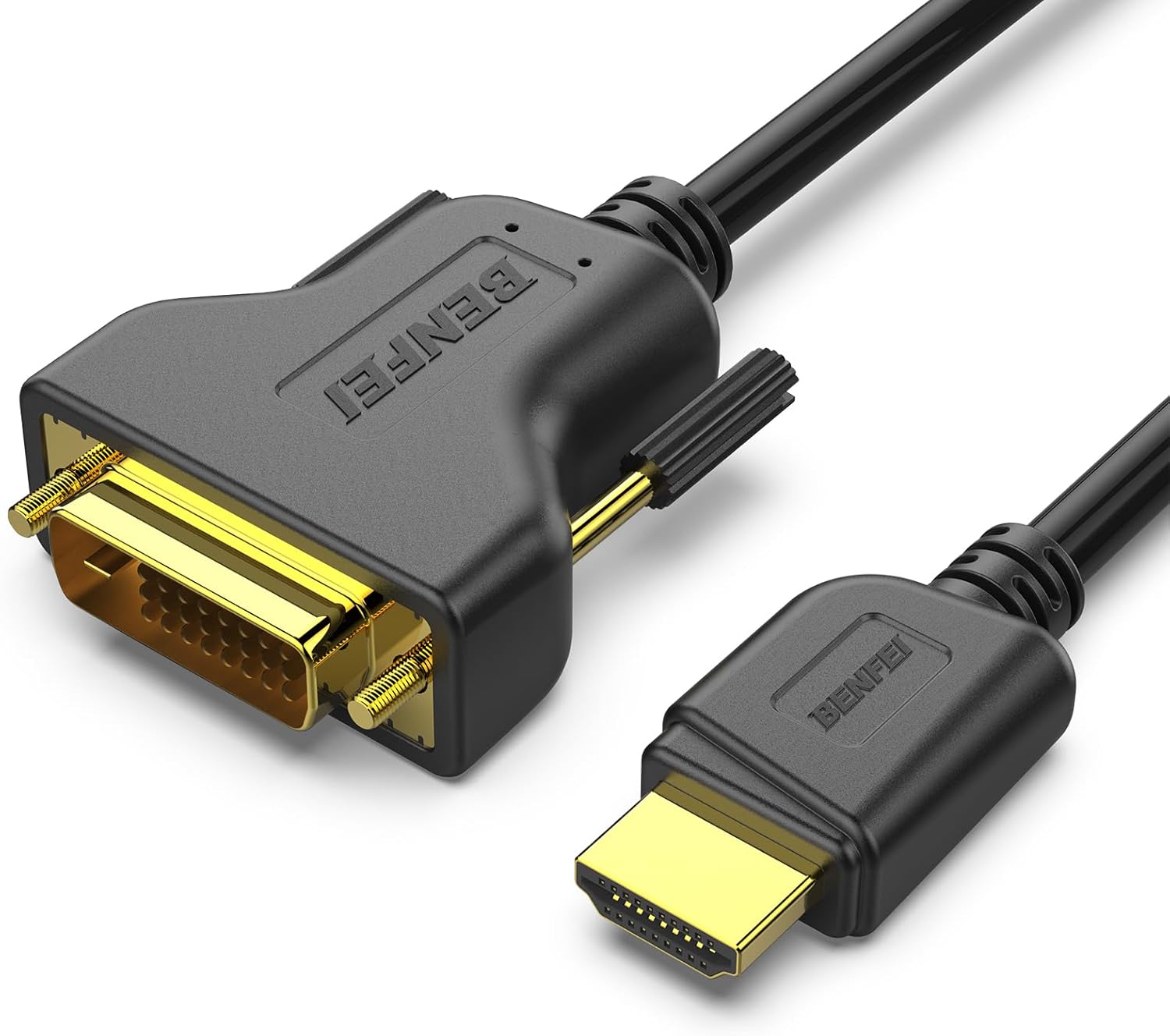 Benfei HDMI to DVI Cable 1.8m Bi Directional DVI-D 24+1 Male to HDMI Male High Speed Adapter Cable Support 1080P Full HD Compatible for Raspberry Pi, Roku, Xbox One, PS4 PS3