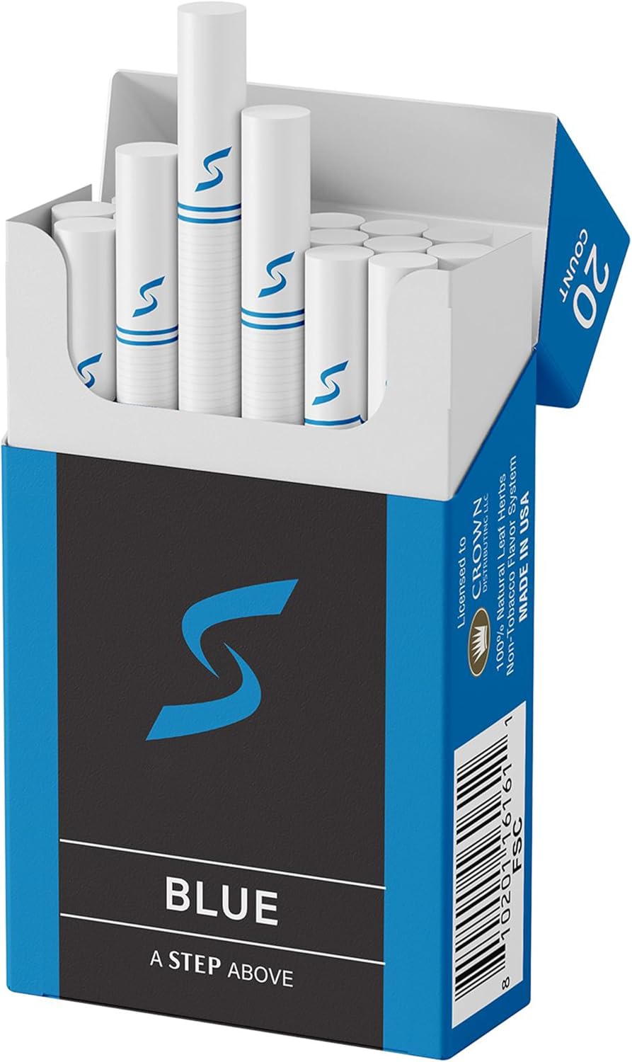 STEP Blue Light Smooth Herbal Cigarettes (1 Box = 20ct)