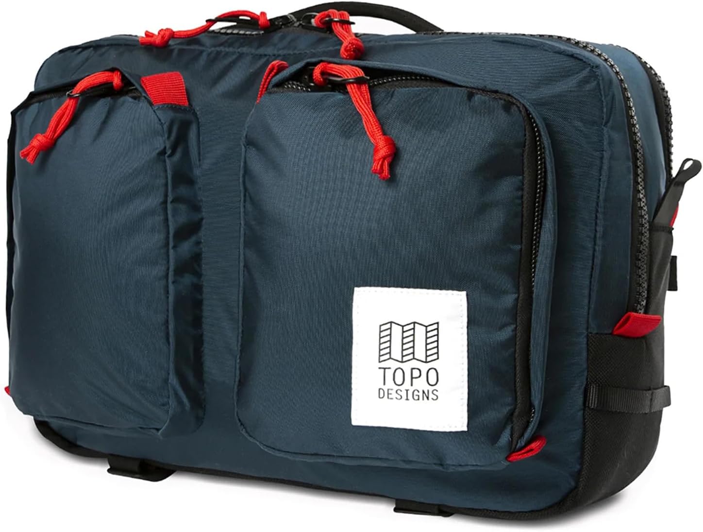 Topo Designs Global Briefcase + Travel Pack (Eco-Friendly/Navy) | Daily Carry Bag, Commuter Pack, Personal Item Compliant, Laptop Sleeve, Removable Shoulder Strap, Stowable Backpack Straps