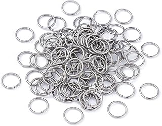 KISSITTY 2000pcs 10mm Stainless Steel Open Jump Rings Connectors 1mm Thick Chainmail Making Jewelry Findings
