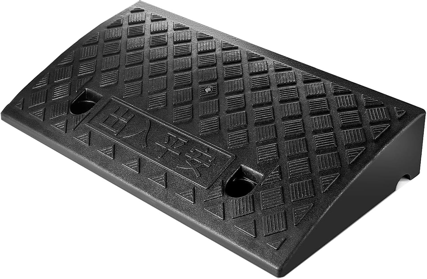 Wensmy Plastic Threshold Ramp Portable Lightweight Wheelchair Ramp Mobility Door Ramp Door Step Kerb Ramp for Car Doorways Wheelchairs Bicycles (50x27x6.7cm)