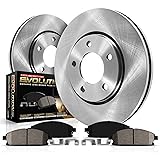 POWERSTOP Brake Kit For 2003-2009 Toyota 4Runner [Models with 12.56" Front Rotors], 2007-2014 FJ Cruiser, 2005-2022 Tacoma 6 Lug Models - Front Replacement Brake Pads and Rotors Kit, KOE137