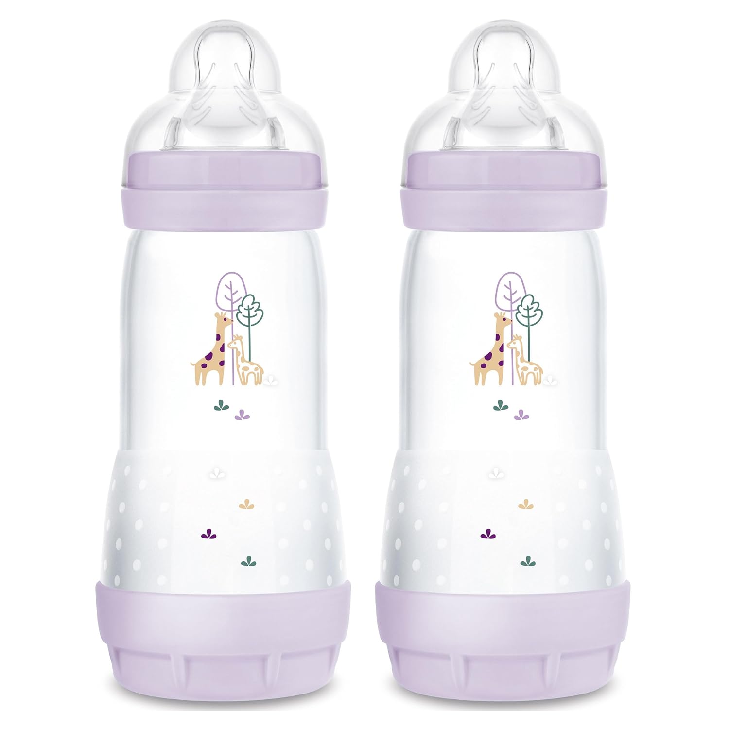 MAM Easy Start Anti-Colic Baby Bottle, Fast Flow, Breastfeeding-Like Silicone Nipple Bottle, Reduces Colic, Gas, & Reflux, Easy-to-Clean, BPA-Free, Vented Baby Bottles for Newborns, 4 Plus Months