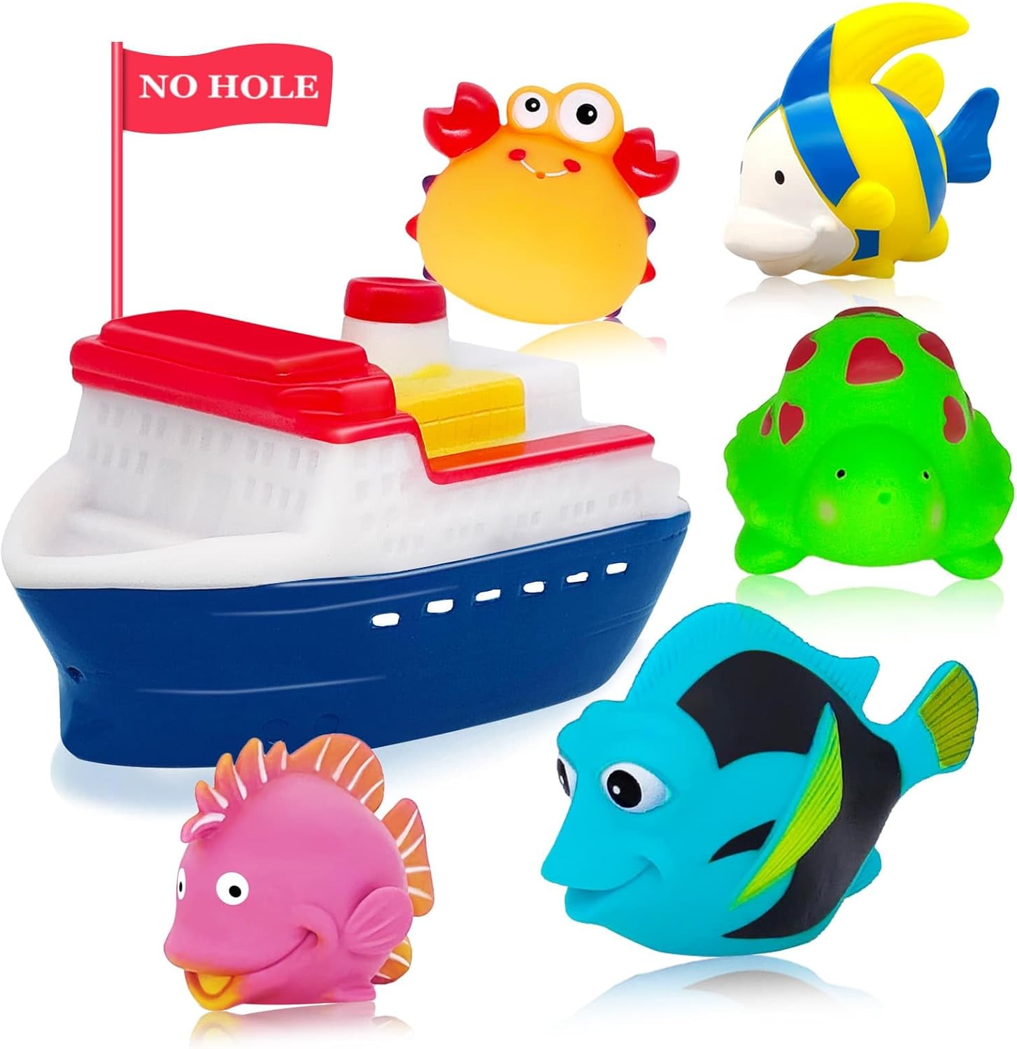 Bath Toys For 1 Year Old - Mould Free Bath Toys For Babies 6-12-18 months Fish Bathtub Toys Kids Toddler Tub Pool Water Pool Toys For 6 7 8 9 10 11 12 Months Old Boys Girls
