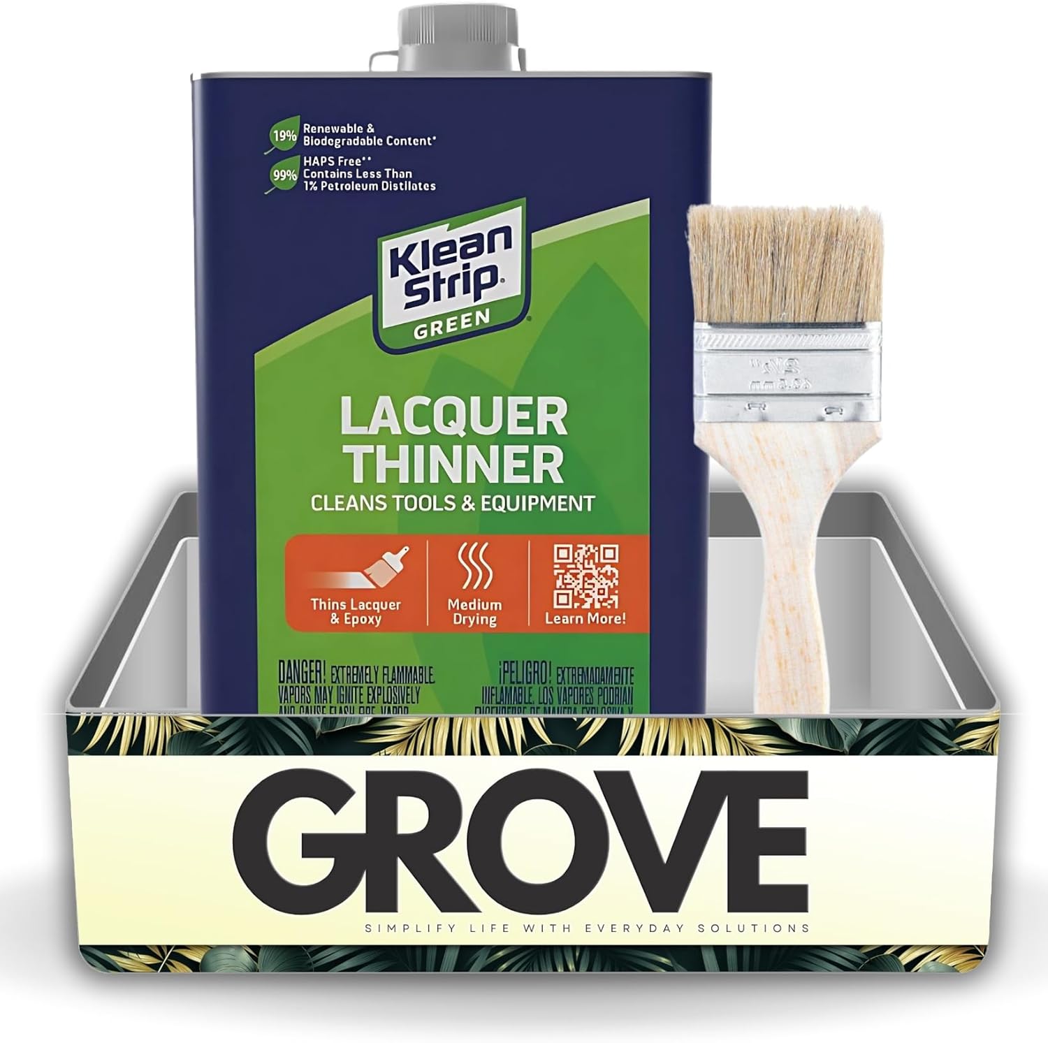 Klean Strip Paint Thinner - Klean Strip Green Lacquer Thinner for Tools & Equipment - Thinner Liquid for Lacquer & Epoxy - Medium Drying Rate, Leveling Thinner - Dependable for Pro's & DIY'ers 1qt