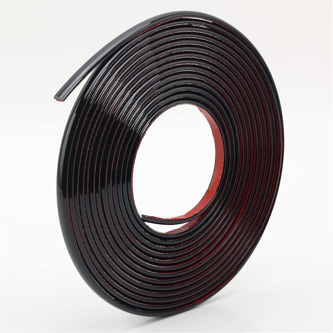 Black Self Adhesive 3d Wall Edging Strip Peel and Stick Trim Seam Wall Sticker Decor Tape Decorative for Ceiling/Corner/Mirror/Furniture/Door/Wardrobe/Home and Auto Decor (0.8CM*10M/0.31IN*32.8FT)