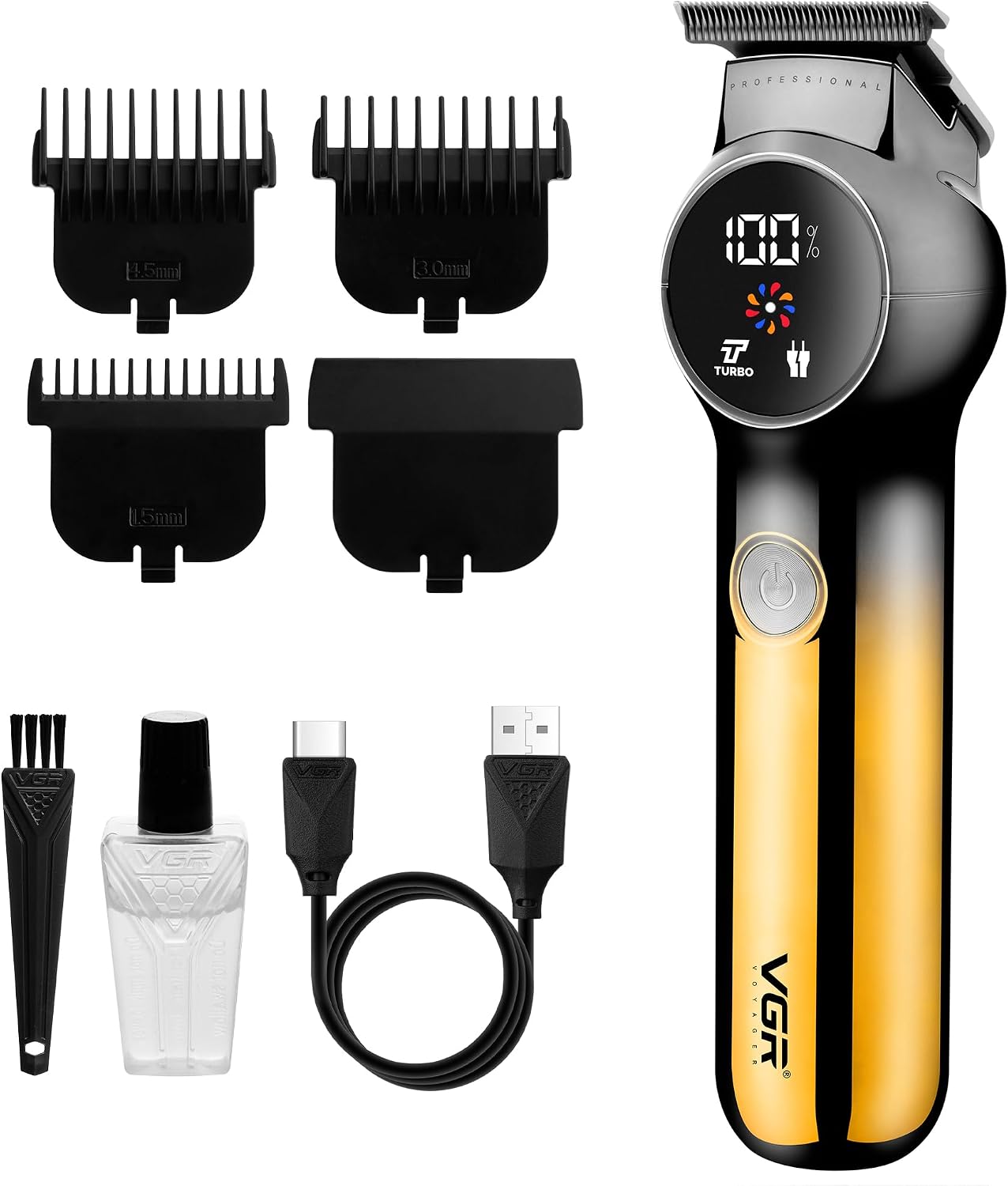 VGR V-989 Hair Trimmer Men Electric Rechargeable Beard Grooming Kit