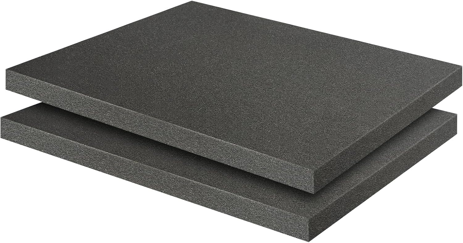 2 PCS Polyurethane Foam Sheet, 400mm x 300mm x40mm Cuttable Inserts Tool Box Foam Inserts for Tools and Camera Cases, DIY Tool Storage Systems