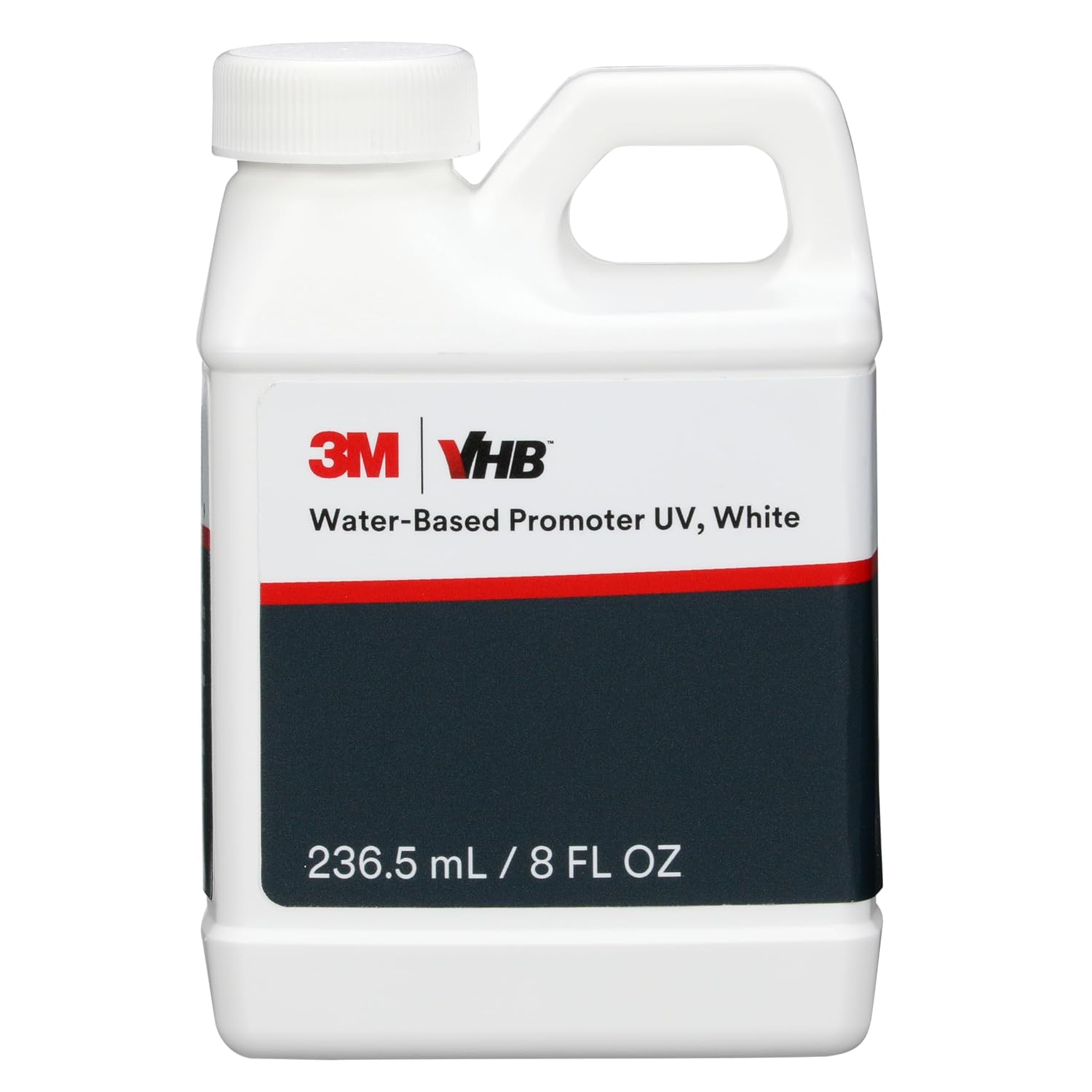3M VHB Tape Water-Based Promoter UV, White, 1/2 Pint, Non-Flammable, Optimized Adhesion, Easy UV Verification