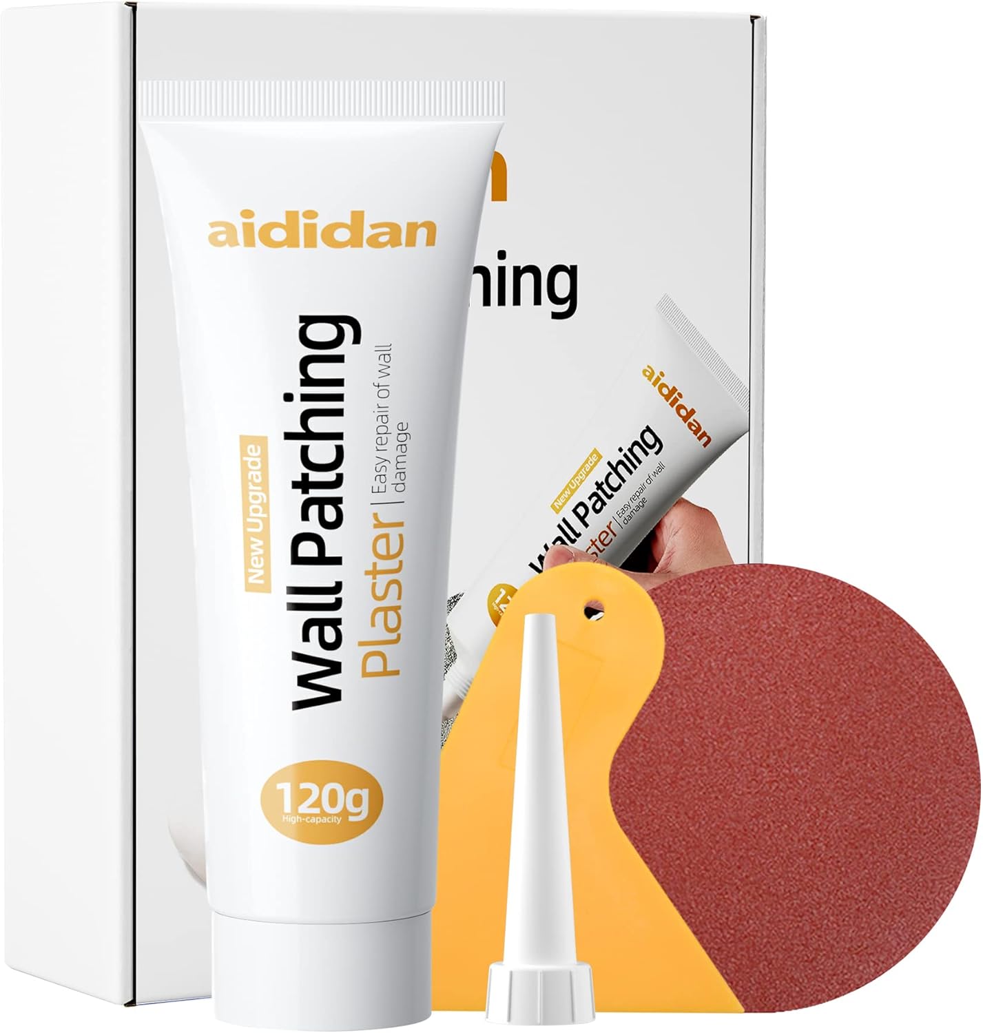 Drywall Repair Kit Hole Repair Patch Kits Wall Spackle Repair Paste Wall Mending Agent Quick Fix Solution for Home Wall, White Repair Putty Plaster Dent & Wood Scratch Repair
