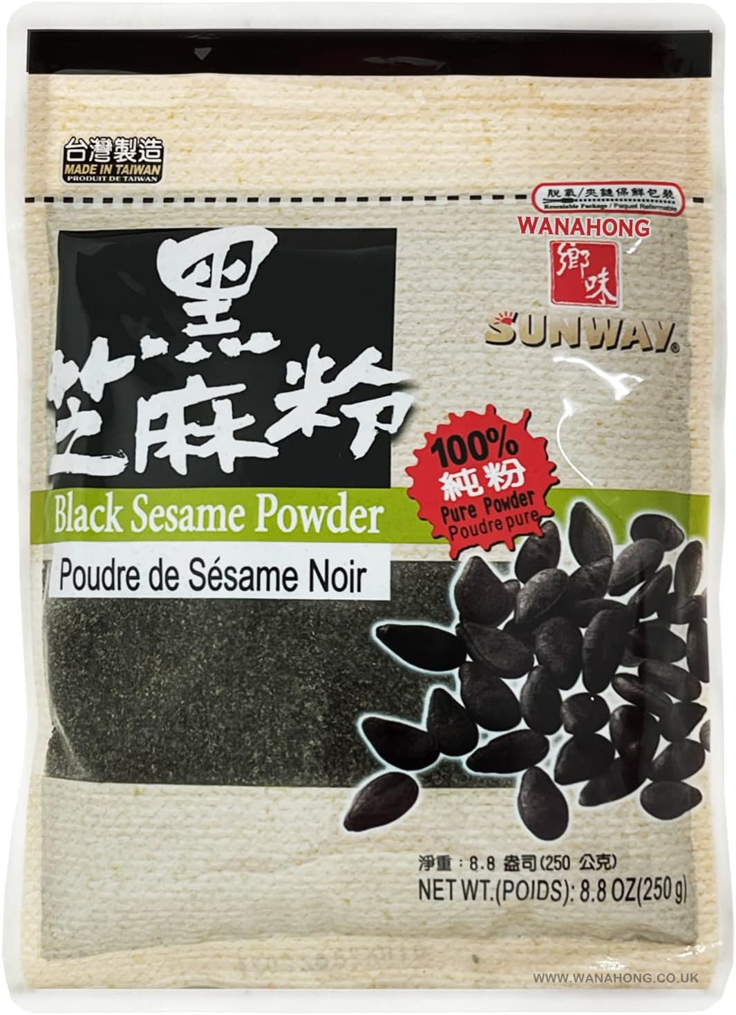 WaNaHong Sunway 100% Black Sesame Powder 250G