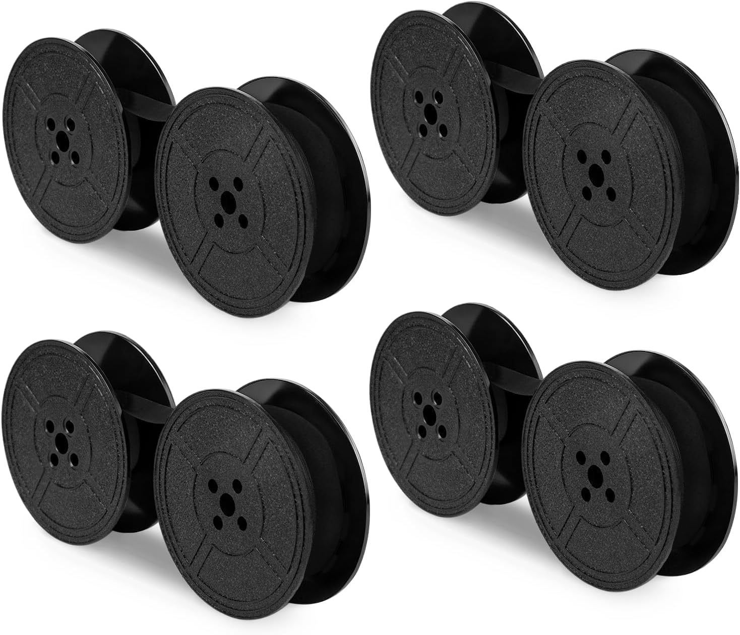 4 Pack Typewriter Ribbon Universal Twin Spool Ribbon Twin Spool Replacement Pack for Most Typewriter