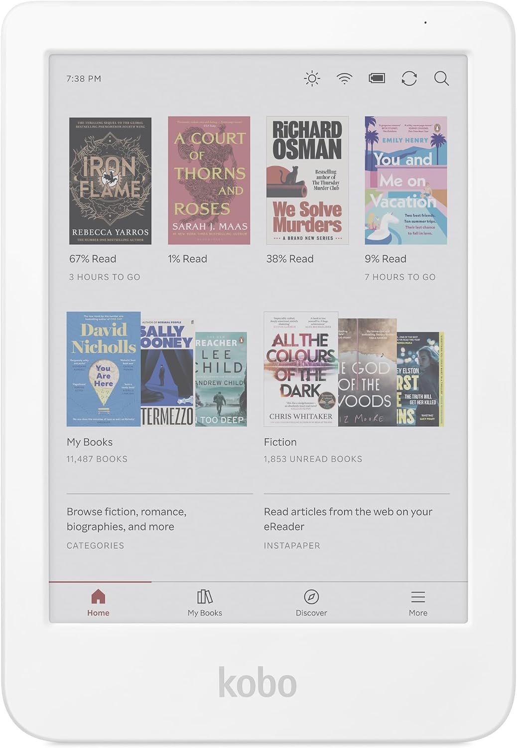 Kobo Clara Colour eReader, 6” Colour E Ink, Waterproof, White
