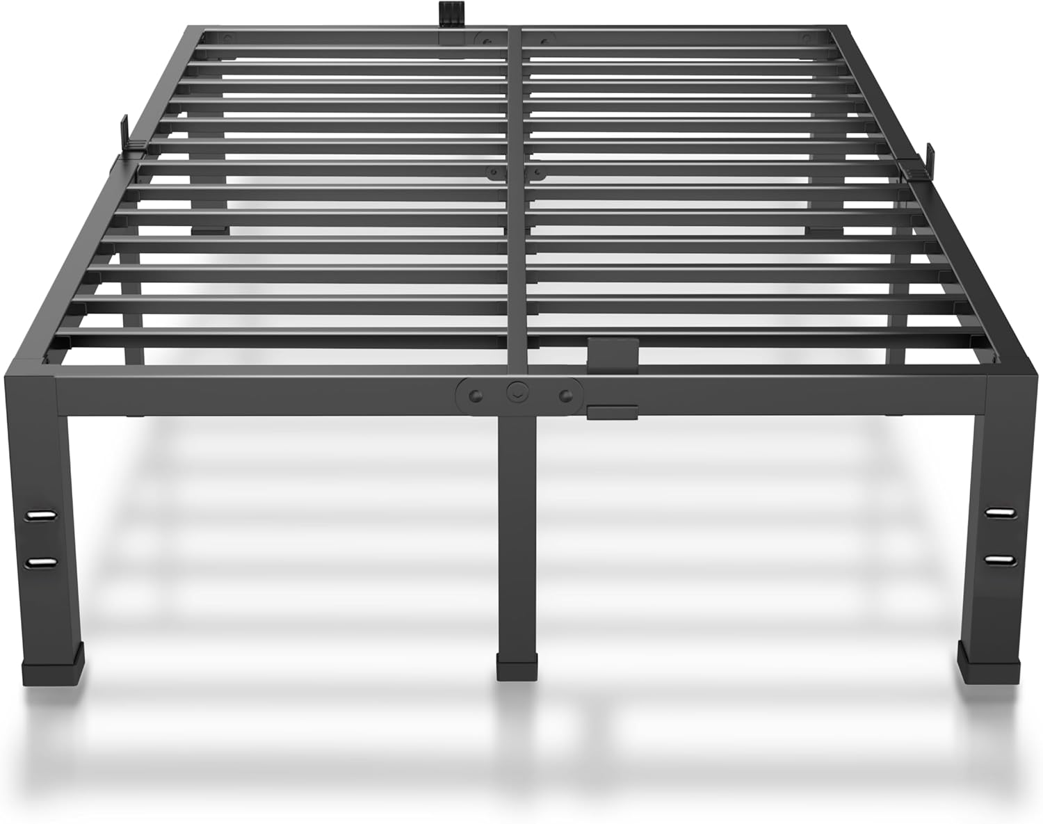 14 Inches Bed Frame Queen Size, Heavy Duty Metal Platform Bed Frame No Box Spring Needed, Easy Assembly, Noise Free Bedframes with Mattress Slide Stopper
