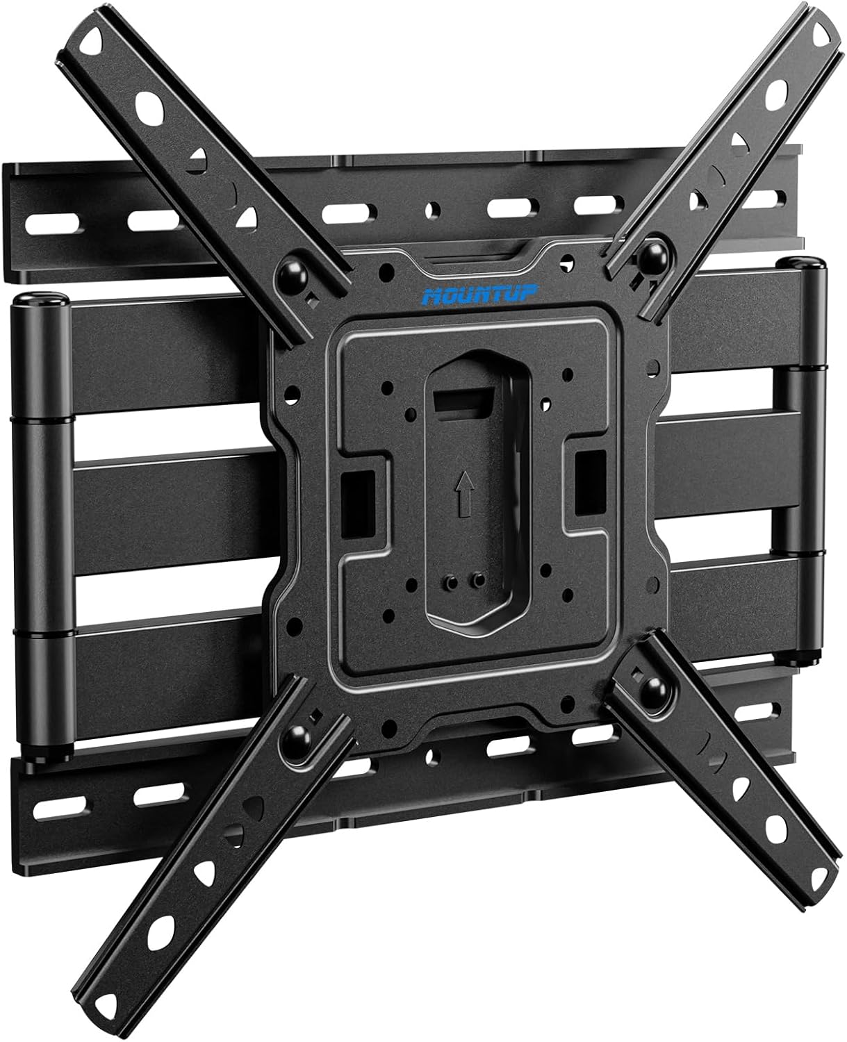 MOUNTUP Ultra Slim Full Motion TV Wall Mount, 1.3" Thin Low Profile TV Bracket for 26-60" LED OLED QLED TVs,Smooth Swivel Tilt Extension,Max Vesa 400x400mm,Up to 88lbs,Fits Single 12" 16" Studs,MU0062