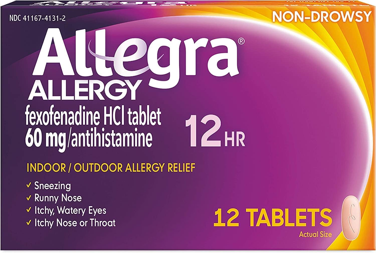 Allegra Allergy Tablets 12 Hour 12 ea (Pack of 6)