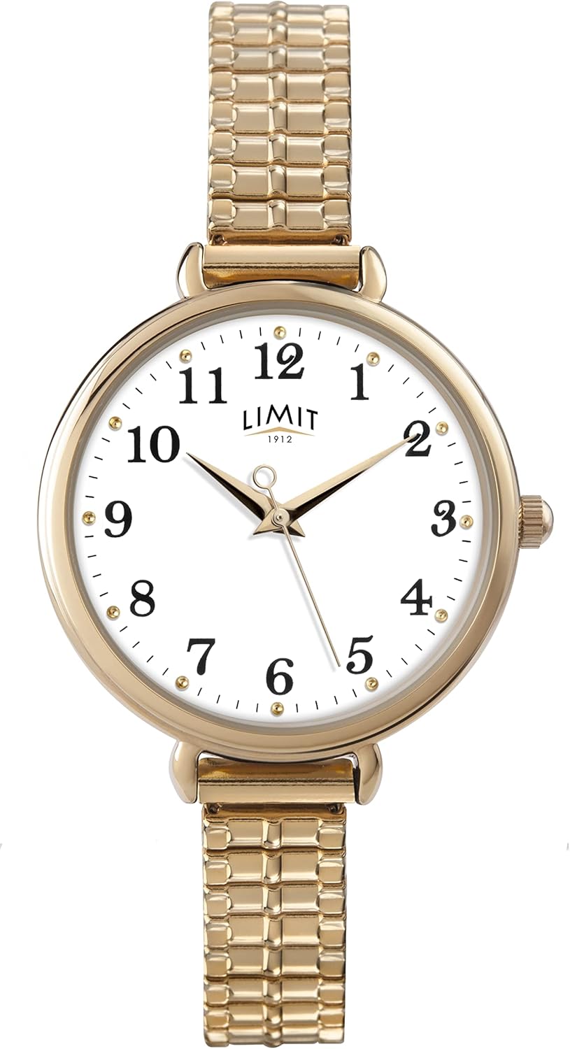 Limit Ladies Gold Expanding Bracelet Watch with White Dial 6963