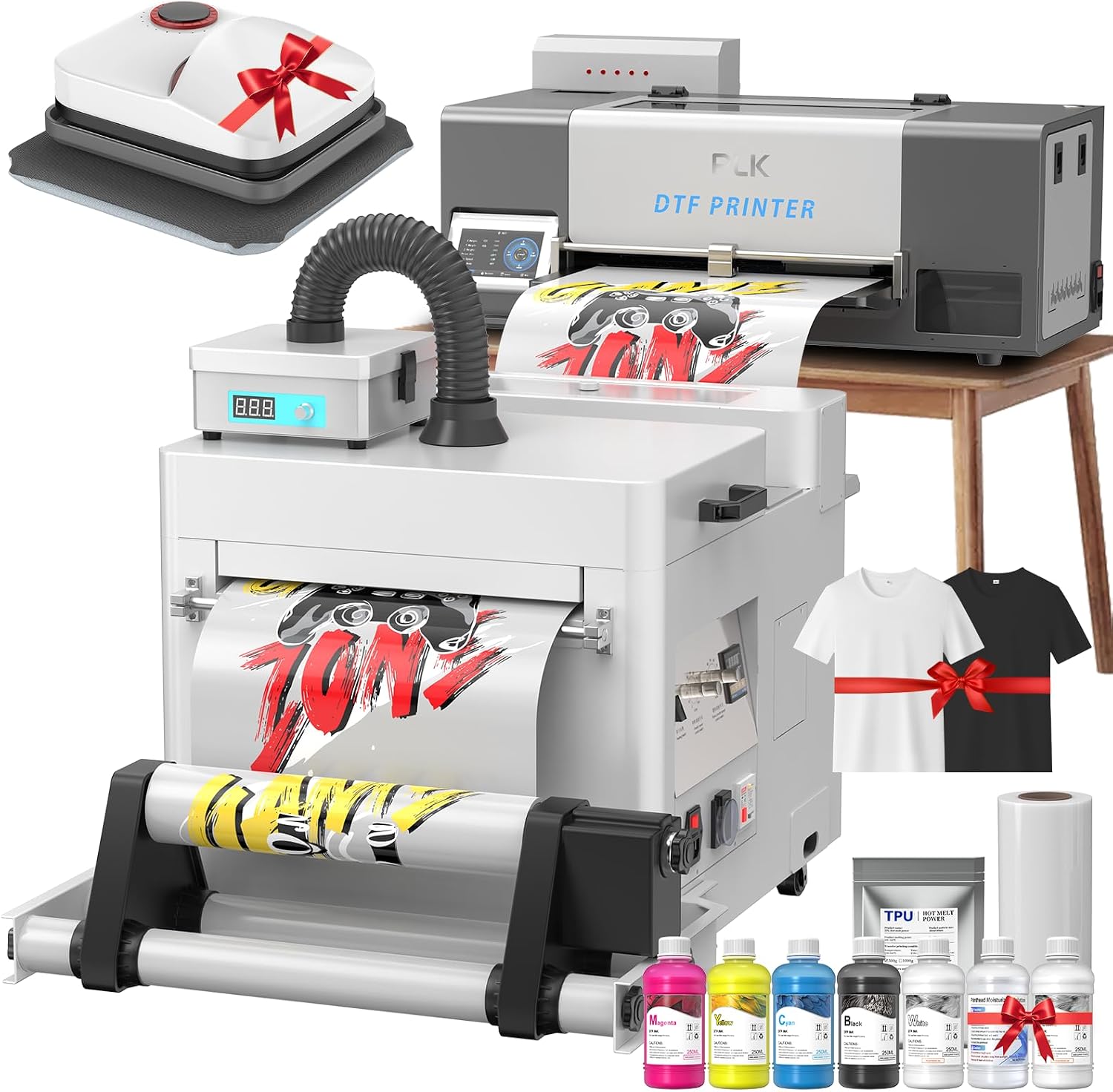 PLK A3 DTF Printer with Shaker Dryer & Purifier, XP600 DTF Printer