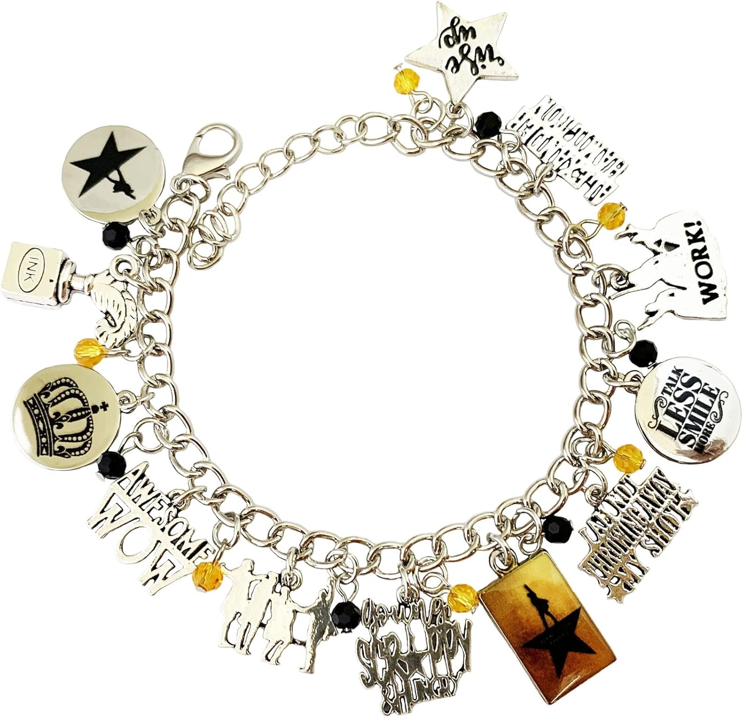 Broadway Musical Charm Bracelet Gifts for Girl Woman Men