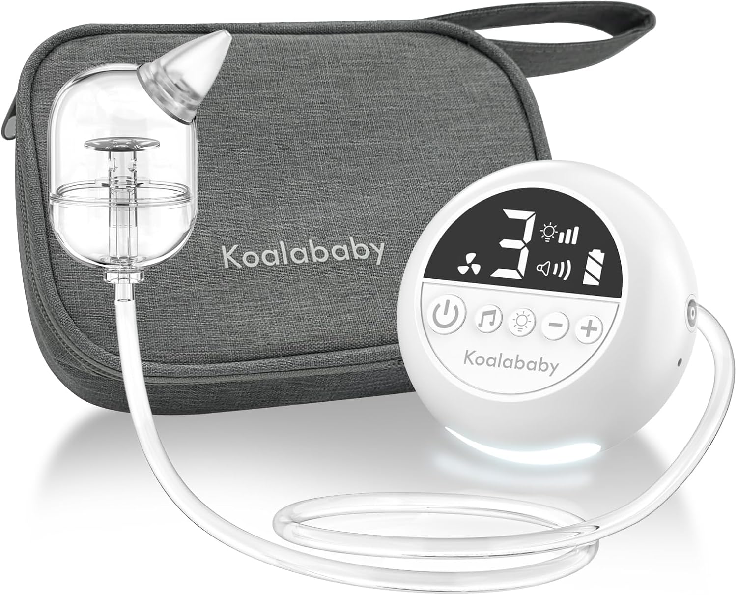 Large Flow Electric Baby Nasal Aspirator, Newest Baby Nose Sucker with 9 Levels Suction, Gentle on Nasal Mucosa, Soothing Music and Light, Comes with Travel Bag