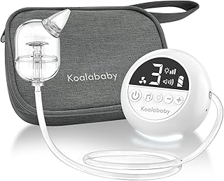 Large Flow Electric Baby Nasal Aspirator, Newest Baby Nose Sucker with 9 Levels Suction, Gentle on Nasal Mucosa, Soothing Music and Light, Comes with Travel Bag
