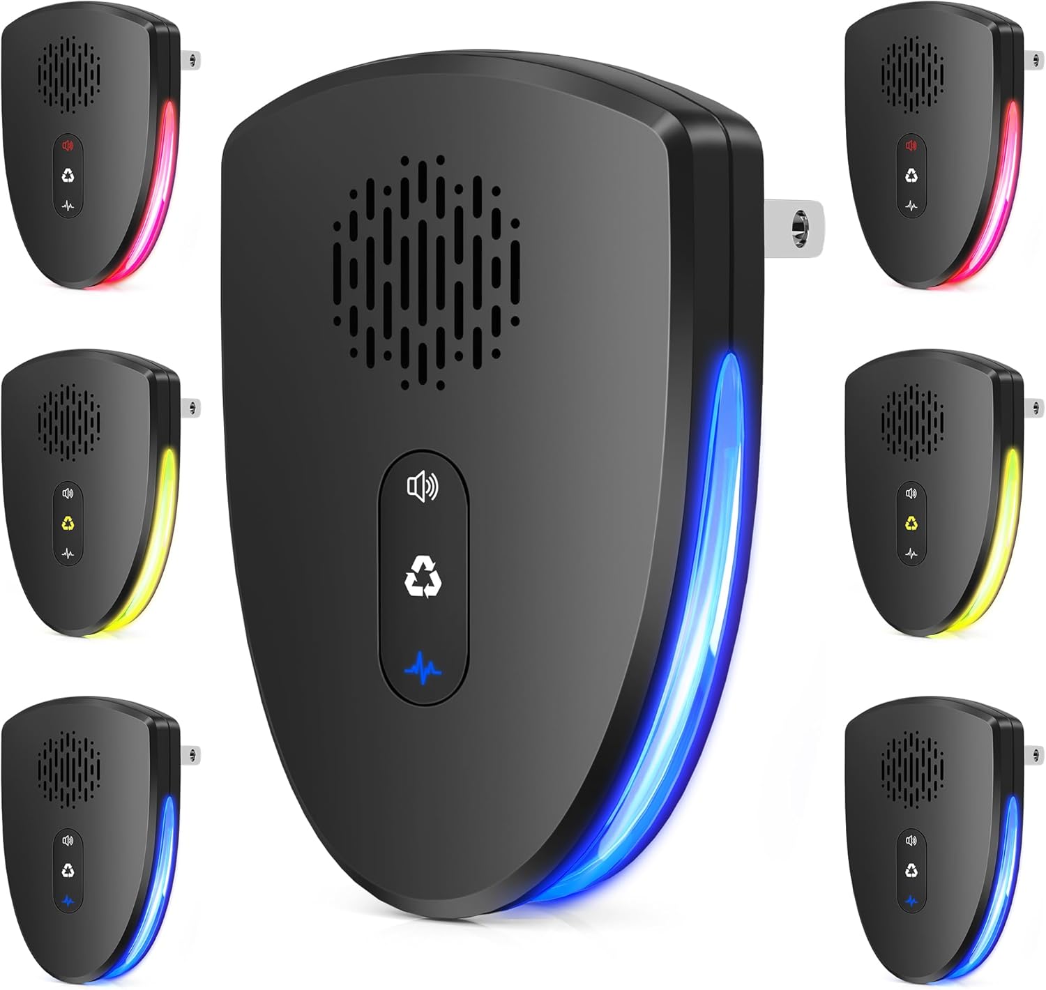 (2025 Upgraded) Ultrasonic Insect & Pest Indoor Repeller, Plug-in Control Device Repellent for Rodent, Mice, Rats, Roaches, Bugs, Ants, Spiders, Mosquitoes, Home, 3 Mode Switching (6 Pack)