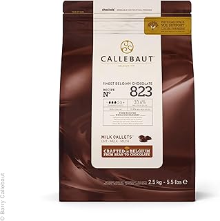Callebaut Recipe No. 823 Finest Belgian Milk Chocolate With 33.6% Cacao, 20.8% Milk, 5.51 Pound