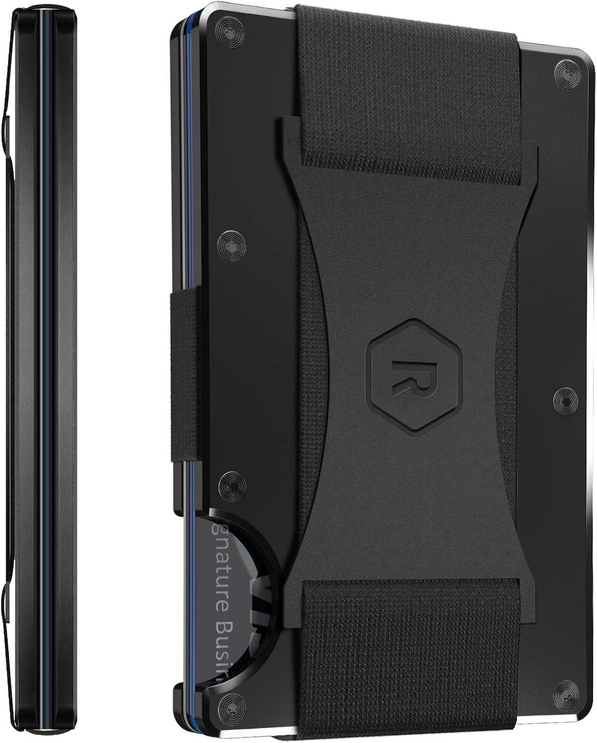 Ridge Wallet for Men - Wallet and Card Holder, RFID Protected Front Pocket Wallets for Men with Integrated Cash Strap