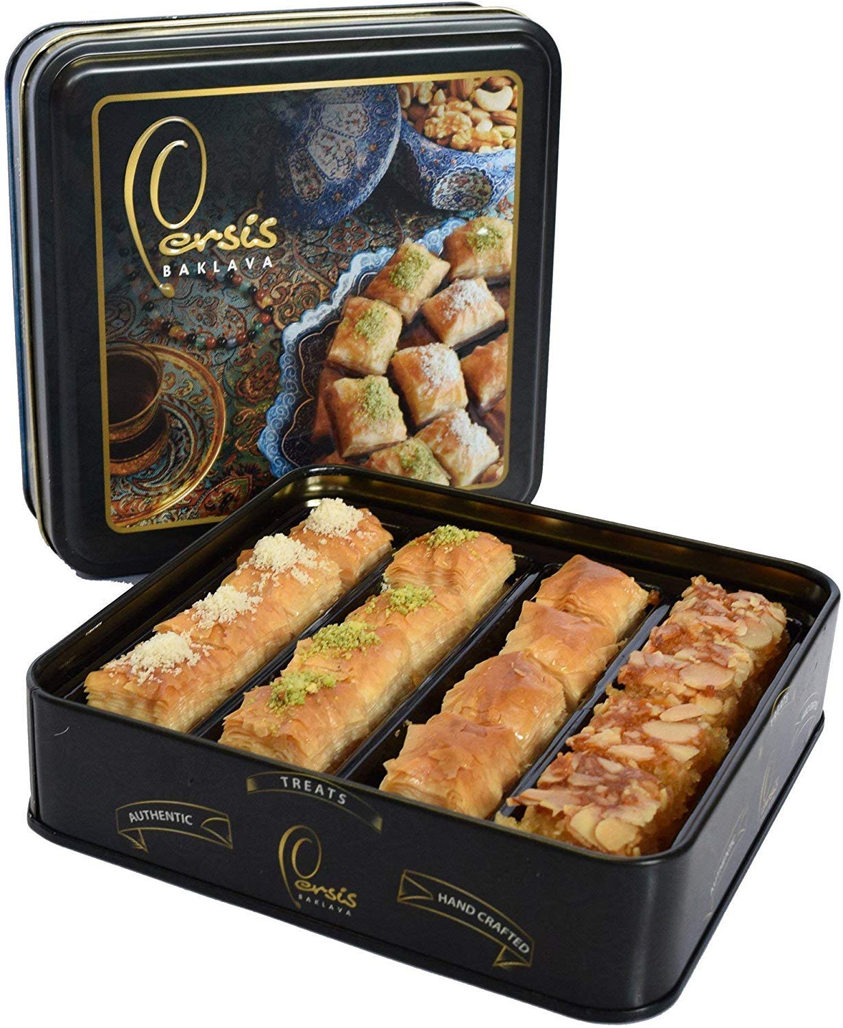 Persis Vegan Baklava, 13 oz, 16 Pcs, Cashew, Almond, Walnut & Pistachio
