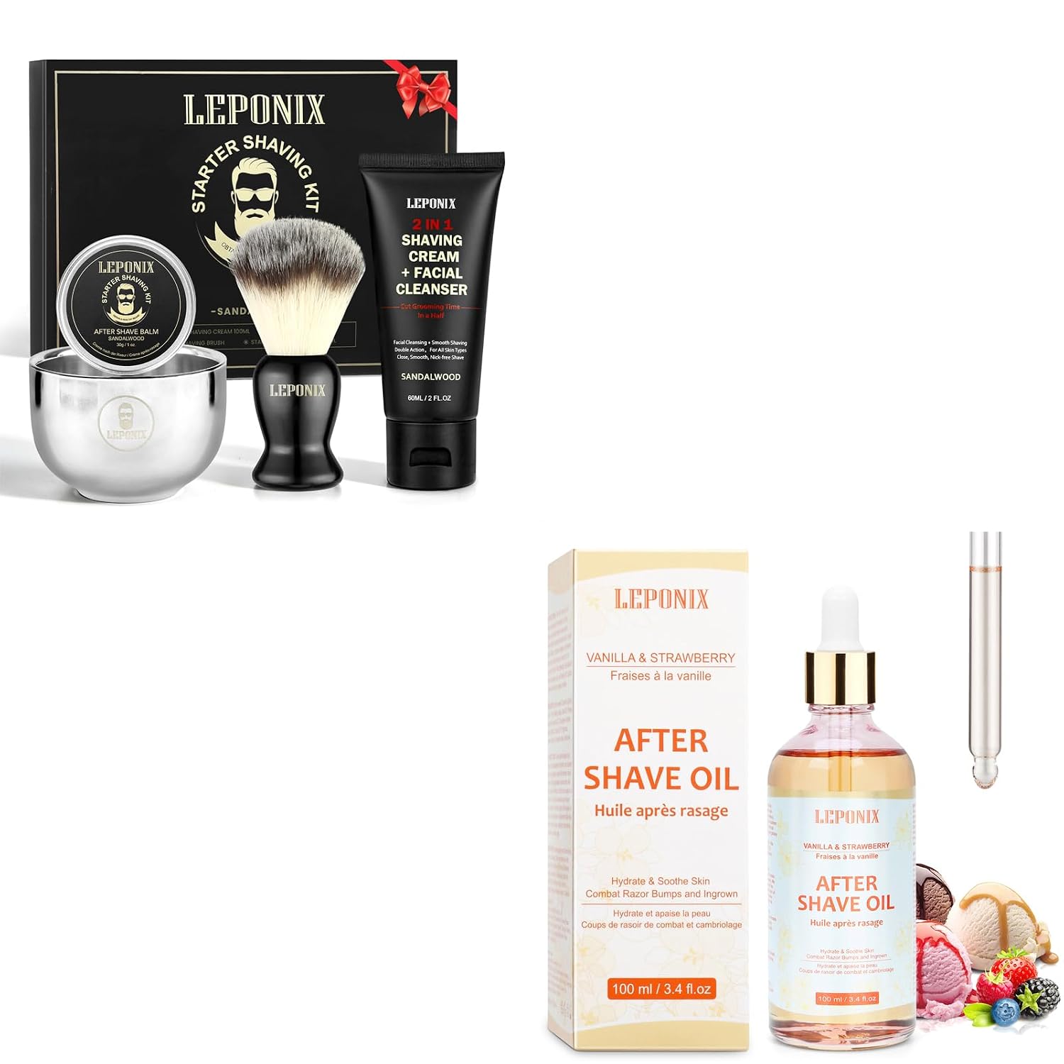 Save 5% discount on buying both Shaving Kit Set of 4 + After Shave Oil for Women