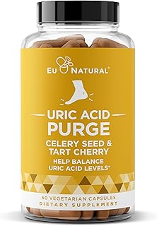 Purge! Uric Acid Flush – Eat & Drink What You Want – Detox and Cleanse with Celery Seed Extract, Tart Cherry & Chanca Piedra for Effective Joint Support & Active Mobility – 60 Soft Vegan Capsules