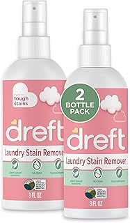 Dreft Stain Remover for Baby Clothes, Fragrance Free and Hypoallergenic Baby Stain Remover Spray, Travel Size Stain Treater, 3 Fl Oz ( Pack of 2)