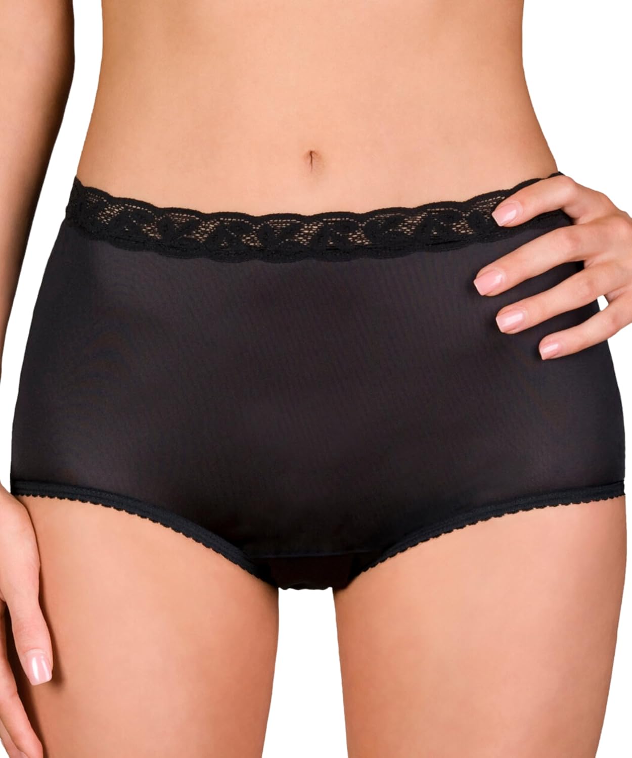 Shadowline Women's Panties-Low Rise Nylon Brief (3 Pack)