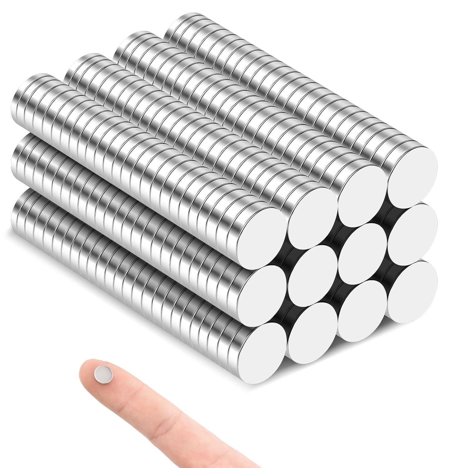 Small Magnets, 250 Pack Refrigerator Magnets 8x2mm Rare Earth Magnets Neodymium Magnets for Crafts, Whiteboard, Kitchen Cabinet