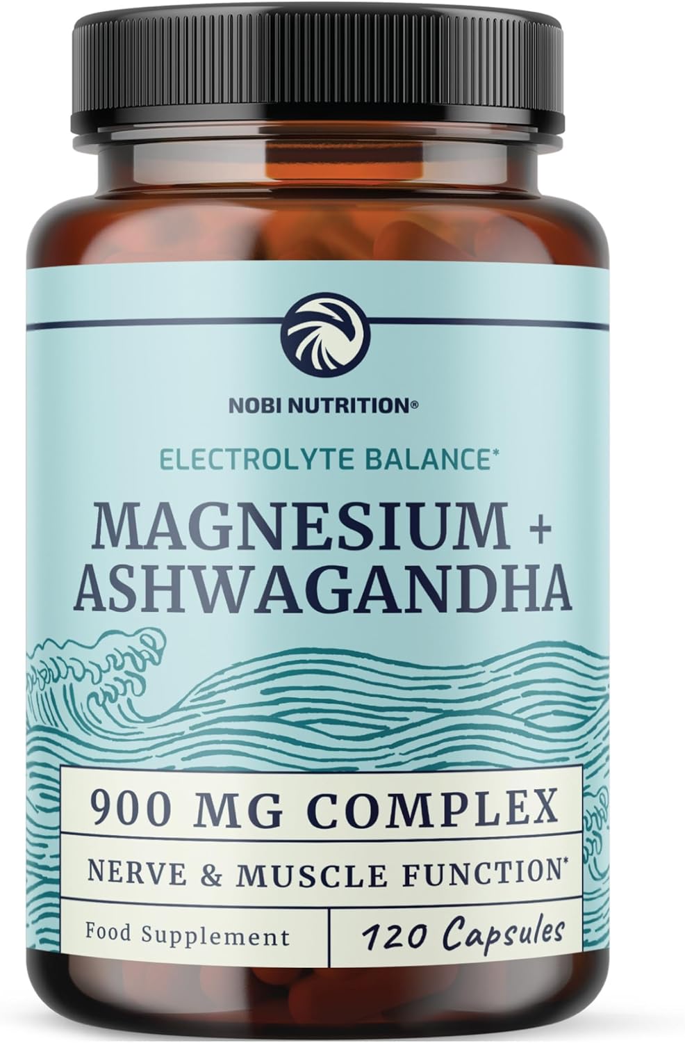 Magnesium Ashwagandha | Stress Relief & Rest for Adults | Relax, Reset, Support Calm Mood & Muscle Health with Magnesium Citrate & Oxide 400 mg + Ashwagandha 500 mg | Calming Supplements | 120 Ct