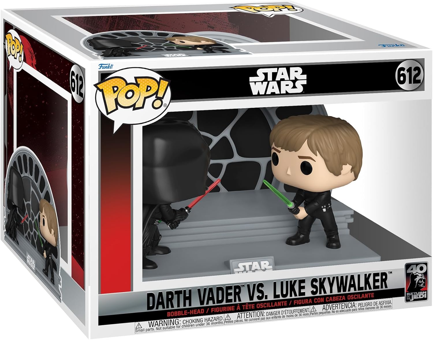Funko POP! Moment: RotJ 40th - Luke Vs Vader - Star Wars - Collectable Vinyl Figure - Gift Idea - Official Merchandise - Toys for Kids & Adults - Movies Fans - Model Figure for Collectors and Display