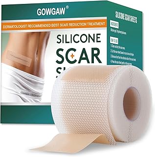 Medical Grade Silicone Scar Sheets, Silicone Scar Tape (1.6”x 60” Roll-1.5M), Professional Scar Removal Treatment, Reusable Silicone Scar Strip for Keloid, C-Section, Surgery, Burns, Acne Etc